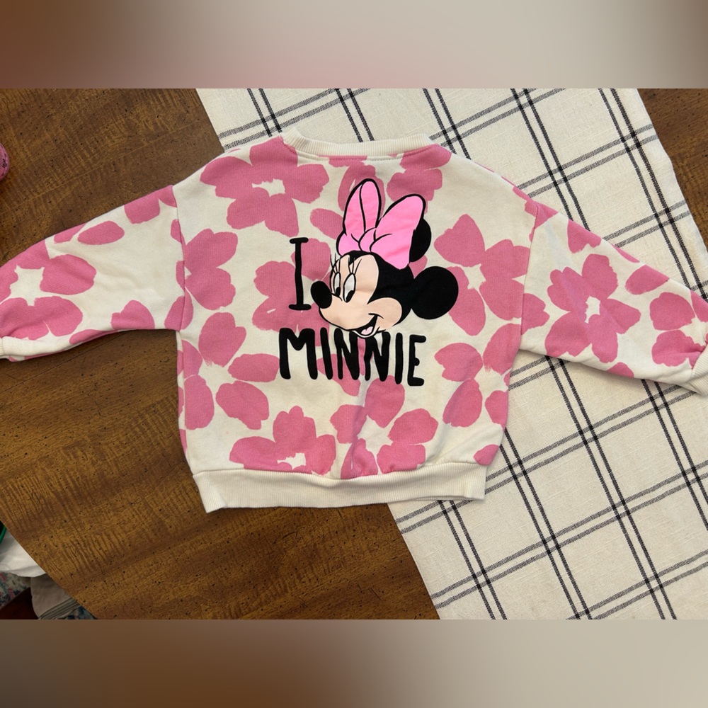 Zara Disney Minnie Mouse Matching Set Sweatshirt and Leggings Toddlers Girls 2T - Picture 3 of 8